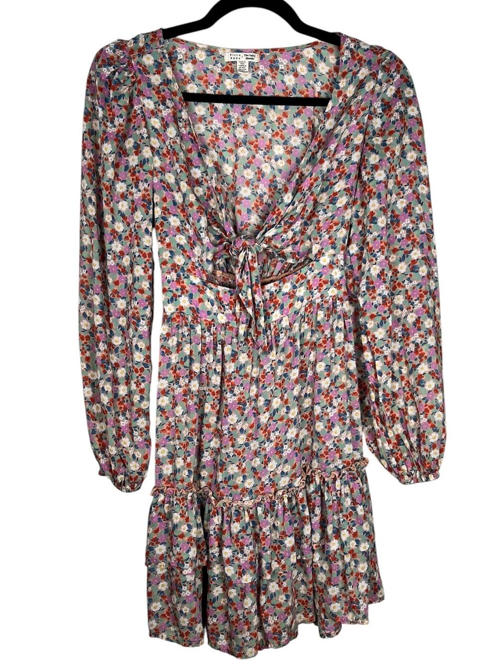 Billabong x The Salty Blonde Ditsy Dreamer Floral Cutout Mini Dress XS